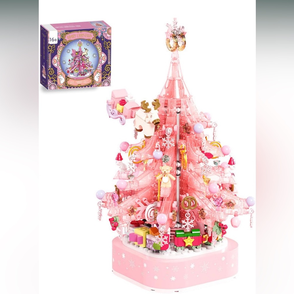 TIK TOK POPULAR ITEM PINK CHRISTMAS “LEGO” TREE